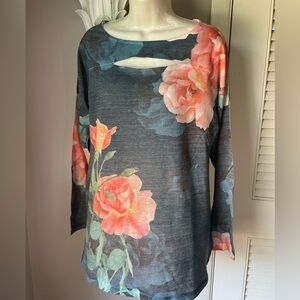 Soft Surroundings Long Sleeve Floral Top